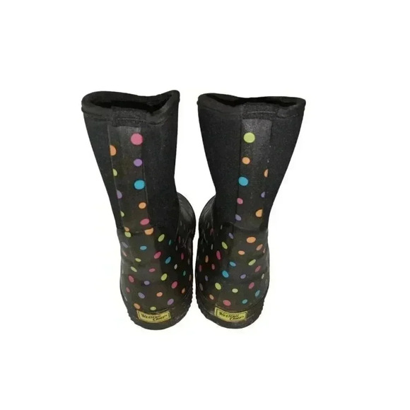 Western Chief DITSY DOT NEOPRENE Multi Polka Dots Rubber Short Boots Sz 7 - Picture 3 of 9